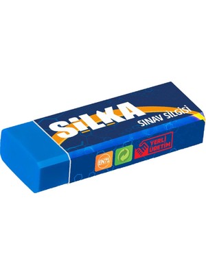 Silka Sınav Silgisi 1 Adet Büyük Boy Gıda Uyumlu Mavi Renkli Yerli Üretim