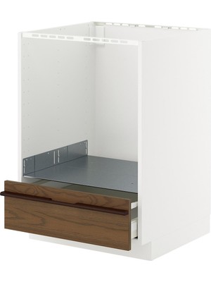 IKEA Modern Kahverengi Ankastre Fırın Dolabı 60X60 cm Iskandinav Tarzı Depolamalı Mutfak Dolabı - Ergonomik Sağlam Yapı Ahşap