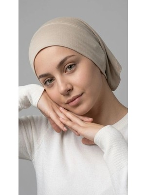 Flora Tekstil Önü Dikişsiz Hazır Pratik Geçmeli Düz Boru Bone