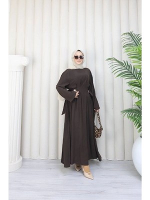 Afili Butik Yandan Tokalı Modal Tencel Elbise – Mevsimlik, Astarsız, Iç Göstermez