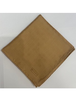 Vakko Monogram Pamuk Ipek Eşarp 3000655-CAMEL