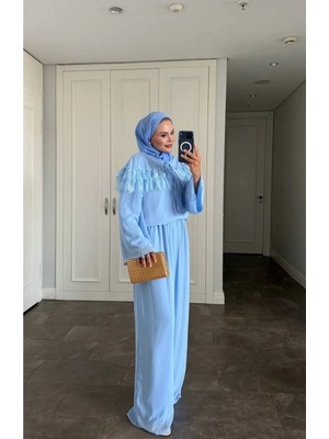 Afili Butik Dantel Detaylı Fırfırlı Ikili Takım | Standart Beden