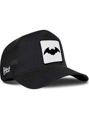 BlackBörk Yarasa Logolu Siyah Trucker Şapka