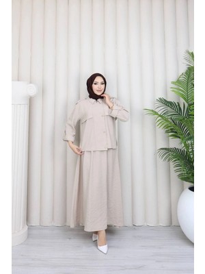 Afili Butik Modal Kumaş 2’li Etekli Takım
