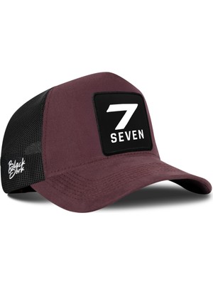 BlackBörk 7 Numara Logolu Kahve-Siyah Trucker Şapka