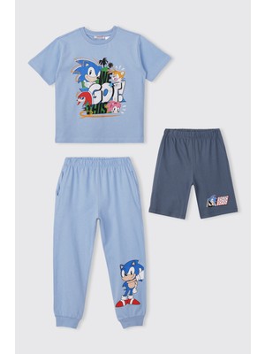 Panço Erkek Bebek Sonic Pijama Takımı