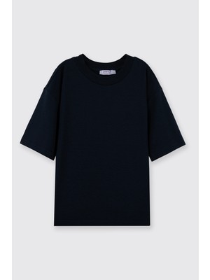 Panço Unisex Çocuk Lacivert Kısa Kollu Tişört