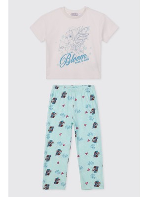 Panço Kız Çocuk Mavi Pijama Takımı