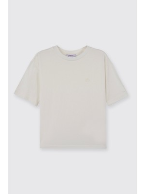 Panço Unisex Çocuk Beyaz Kısa Kollu Tişört