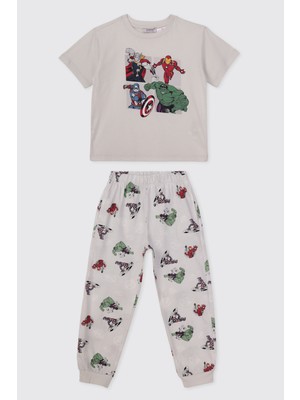 Panço Erkek Çocuk Gri Pijama Takımı