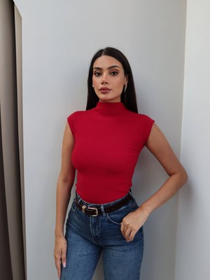 Esra Helvacı Fitilli Dik Yaka Bluz