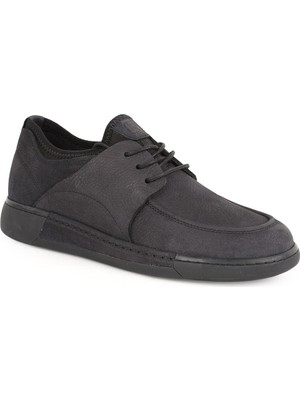 Libero Kadın Casual Sneaker Hakiki Nubuk Deri Esnek Çorap Yaka Bağcıklı Monokrom Kauçuk Taban Ayakkabı LZ5808