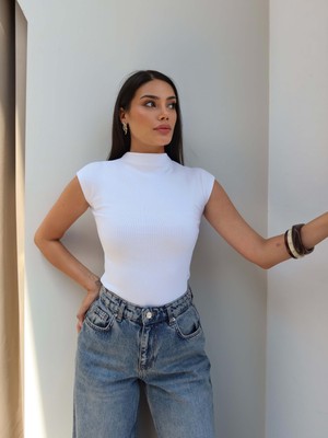Esra Helvacı Fitilli Dik Yaka Bluz