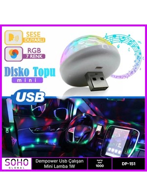 USB Mini LED 4W Rpg Özellikli