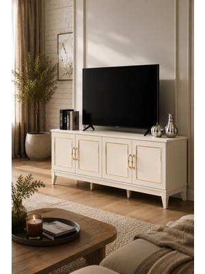 Enluso Vera LCD Tv Sehpa  (Gold)  - 180