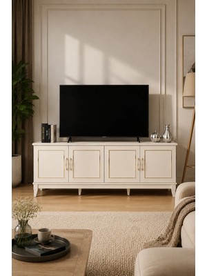 Enluso Vera LCD Tv Sehpa  (Gold)  - 180