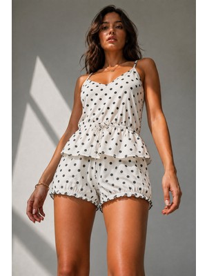 Fit Women Kadın Viskoz Sezonsuz Paçalı Beyaz Pijama Takımı