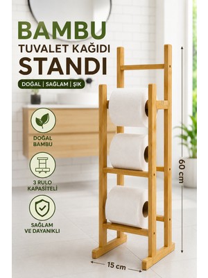 Myplas Bambu Tuvalet Kağıdı Standı