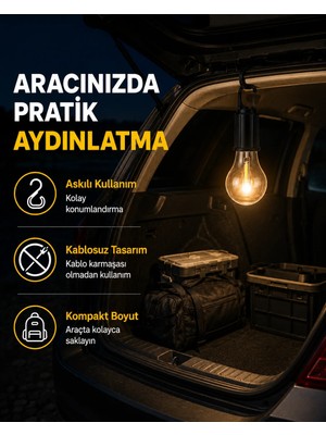 Çok Yönlü Asma Kancalı Kamp Işığı