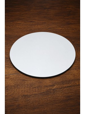 HK Home Design 17 cm Ahşap Supla 3 mm Yuvarlak Dekoratif Sunum Tabağı Altlığı ( 12 Adet )