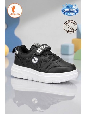 Albishoes Kız Çocuk Cırtlı Mevsimlik Rahat Taban Basket Detay Okul Günlük Sneaker Spor Ayakkabı
