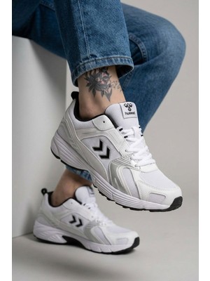Hummel Beyaz Siyah (Dar Kalıp) Fileli Unisex Spor Ayakkabı