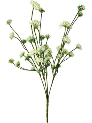 Nettenevime Yapay Çiçek Kraliçe Dalı Yeşilbeyaz 40CM Demet Garnitür Aradal Dekoratif Yapay Bitki