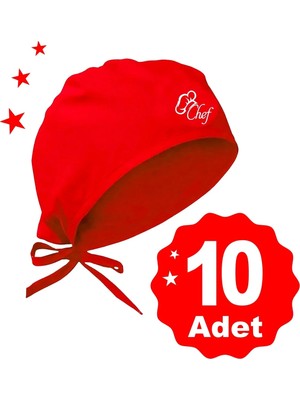 Ince Chef Bonesi 10 Lu Set Bone| Özel Tasarım Aşçı ve Şef Bonesi | Cerrahi Bone ve Bandana