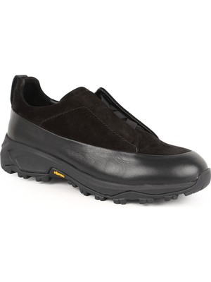 Libero Erkek Sneaker Hakiki Deri Süet Kombinli Pratik Slip-On Korumalı Tırtıklı Eva Vibram Taban Ayakkabı L5697