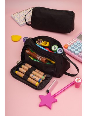 Empressco Çok Bölümlü,ilk ve Ortaokul Öğrencileri Için Büyük Kapasiteli Kalem Kutusu Kalemlik Makyaj Çantası
