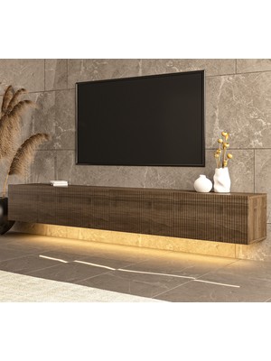 Mert Sert Mobilya Assos 240CM Günışığı Ledli Tv Sehpası, Tv Ünitesi