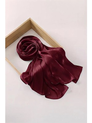 Olcay Ipek Organze Abiye Şal Bordo 105