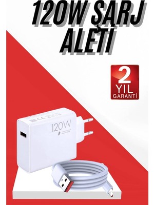 120W Şarj Aleti Hızlı Çift Turbo Şarj Aleti Seti Beyaz - MOVERA4779-1518