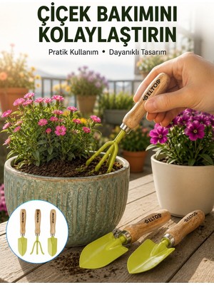 Bahçe ve Saksı Bakımı Için Dayanıklı Mini El Aleti Seti - MOVERA8711-5099