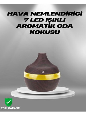 Aromaterapi Uyumlu 300 ml LED Işıklı Oda Kokusu Difüzörü - MOVERA1569-2719