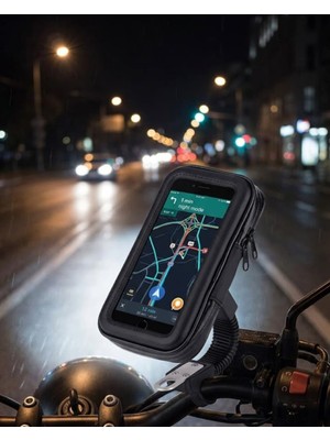Bisiklet Scooter Motosiklet Için Su Geçirmez Telefon Standı 360 Derece Döner - MOVERA5821-1009