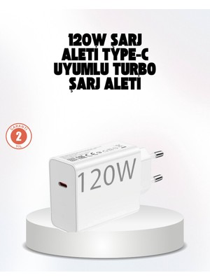 120W Güçlü Hızlı Şarj Adaptörü ve Type-C Kablo Seti – Güvenli Şarj Tekno - MOVERA6784-5