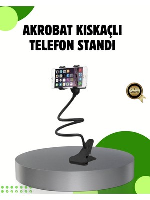 Akrobat Masaüstü Mandallı Telefon Tutucu 360 Derece Dönebilen - MOVERA7710-7663