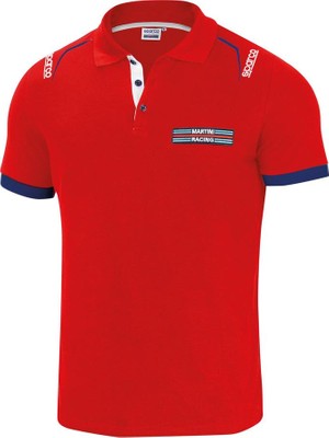 Sparco Martini Racing Polo Embroıderıes Kırmızı T-Shirt  L  Beden