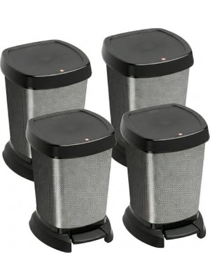 Rotho Paso Dekoratif Çöp Kutusu 6 L (4'lü Set)