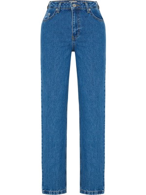 Mudo Kadın Lacivert Regular Fit Jean Pantolon
