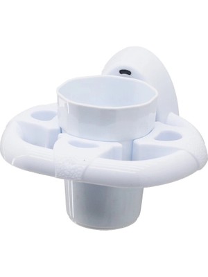 Eco Lounge Diş Fırçalık  Beyaz Plastik Yapışkanlı - Duvara Monte BX40