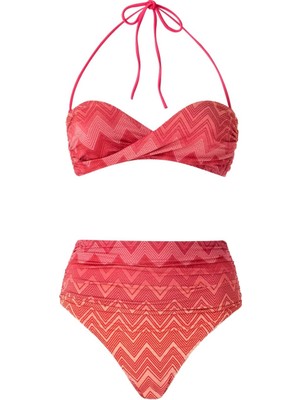 Missoni Zig Zag Lamé Esnek Naylon Bikini