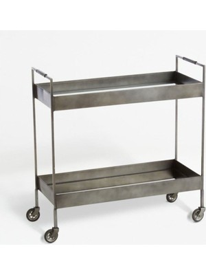 Crate & Barrel Libations Karbon Bar Arabası