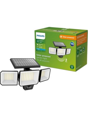 Philips Outdoor Solar Nysil Duvar Işığı, 8.7W, Hareket Senasörü, 5000K, IP44 Hava Koşullarına Dayanıklı