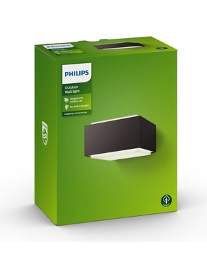 Philips Mygarden LED Dış Mekan Duvar Işığı Hedgehog, Antrasit, E27 Soket, Şık Tasarım