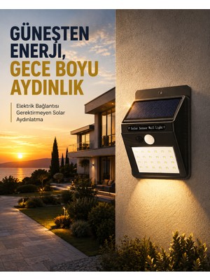 Toptan Bulurum 144 Led'li Geniş Aydınlatma Alanına Sahip Güneş Enerjili Güvenlik Lambası