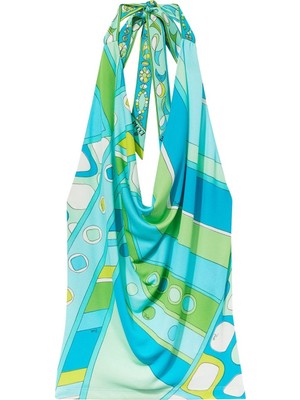 Pucci Şık Halter Yaka Kadın Bluzu