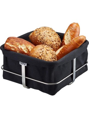 Gefu Black Brunch Ekmek Sepeti, Şık ve Pratik, 21.9 cm