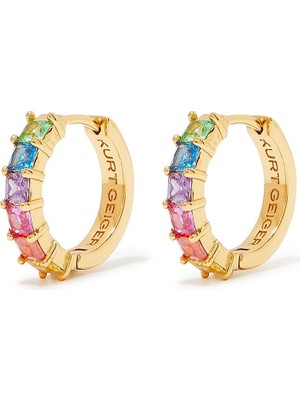 Kurt Geiger Renkli Kristal Huggie Hoop Küpeler